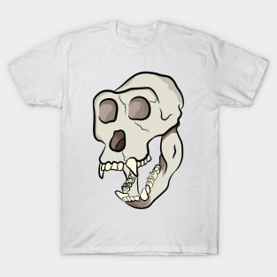 Monkey skull with big fang teeth T-Shirt